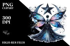 Gothic Fairy on a Star, Creative View from Back Product Image 2