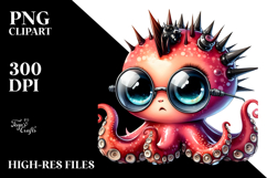 aCute Energetic Punk Monkey with Big Eyes, PNG Product Image 2