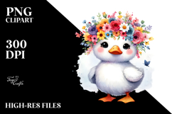 Visual Duck Floral Crown Clipart Product Image 2