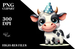 Shy Cow Party Hat Goofy Smile Product Image 2