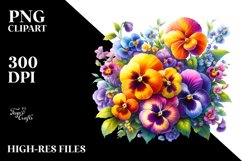 Colorful Buquet Pansy Product Image 1