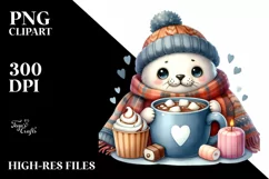 Little Seal Hot Cocoa PNG Product Image 3