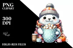 Little Seal Hot Cocoa PNG Product Image 3