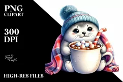 Little Seal Hot Cocoa PNG Product Image 1