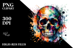 Colorful Skull PNG Product Image 2