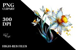 Abstract Shiny Narcissus Clipart Product Image 1