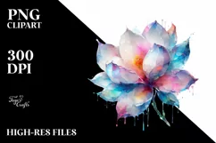 Abstract Watercolor Gardenia Watercolor Splash Product Image 3