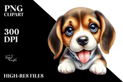 Adorable Beagle Puppy, Transparent PNG Product Image 2