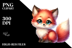 Colorful Baby Fox PNG Product Image 2