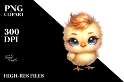 Energetic Baby Chicken with Cool Haircut PNG Product Image 2