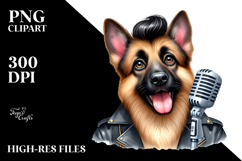 Watercolor German Shepherd Clipart Product Image 2