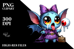 Cute Mini Banshee Licking Eyeball Candy PNG Product Image 2