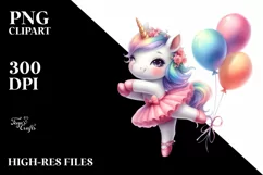 Cute Baby Unicorn Dancer | Sublimation Clipart Product Image 3