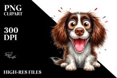 Crazy English Springer Spaniel Watercolor Clipart Product Image 3