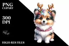 Shetland Sheepdog with Crazy Haircut, High-Quality PNG Product Image 3
