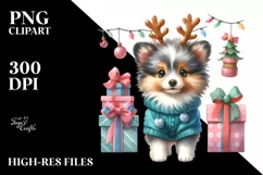 Expressive Baby Shetland Sheepdog, Pastel PNG Product Image 3