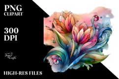 Tulip Stained Abstract PNG Product Image 2