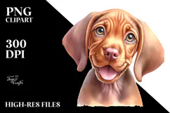 Happy Baby Vizsla PNG Product Image 2