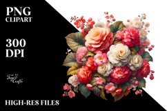 Artistic Begonia Floral Clipart Product Image 3