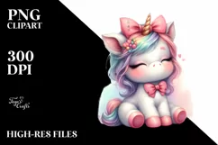 Cute Baby Unicorn in a Bubble | Clipart Product Image 3