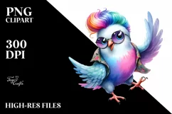 Cute Baby Dove Jumping PNG Product Image 3