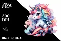 Speedy Baby Unicorn PNG Product Image 3