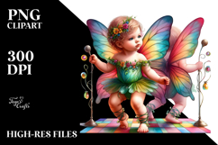 Colorful Baby Fairy Dance Floor PNG Product Image 2
