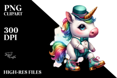 Colorful Baby Unicorn Tap Dance PNG Product Image 2