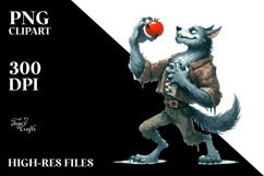 Simple Halloween Werewolf PNG Product Image 2