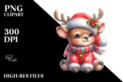 Baby Elk Christmas Clipart Product Image 3