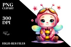 Bee in Aviator Suit PNG Product Image 2