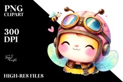 Bee in Aviator Suit PNG Product Image 2