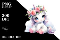 Cute Baby Unicorn in the Style of Product Image 3