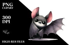 Watercolor BAT PNG Product Image 2