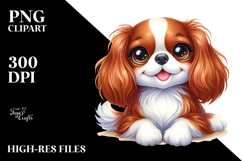 Cute Cavalier King Charles Spaniel, PNG Product Image 2