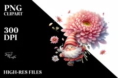 Glossy Digital Painting of Falling GNOME | Clipart Product Image 1
