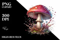 Detailed Glossy Mushroom PNG Product Image 3