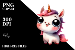 Funny Baby Face Unicorn PNG Product Image 2