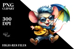 Excited Baby Mouse Jumping PNG Product Image 2