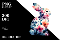Abstract Bunny Silhouette PNG Product Image 2