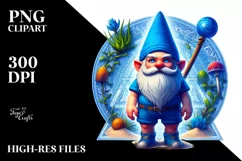 Gnome Azzure Accents Sublimation Clipart Product Image 3