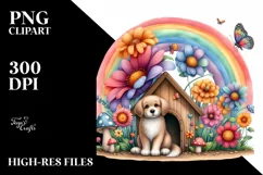 Colorful Character Surrounded by Flowers | Flower Dog House Product Image 3