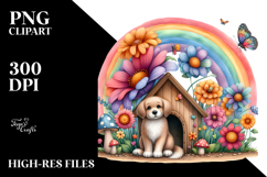 Colorful Character Surrounded by Flowers | Flower Dog House Product Image 2