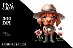 Vizsla Rain Boots Watercolor Baby Clipart Product Image 3