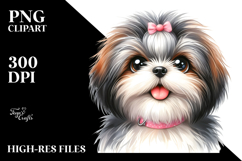 Watercolor Cute Shih Tzu, High-Res PNG Product Image 2