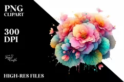 Detailed Pastel Begonia PNG Product Image 1