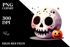 Simple Halloween Skull PNG Product Image 2