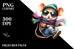 Cheerful Baby Mouse Jumping PNG Product Image 2