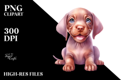 Baby Vizsla Watercolor PNG Product Image 2