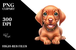 Baby Vizsla Watercolor PNG Product Image 2